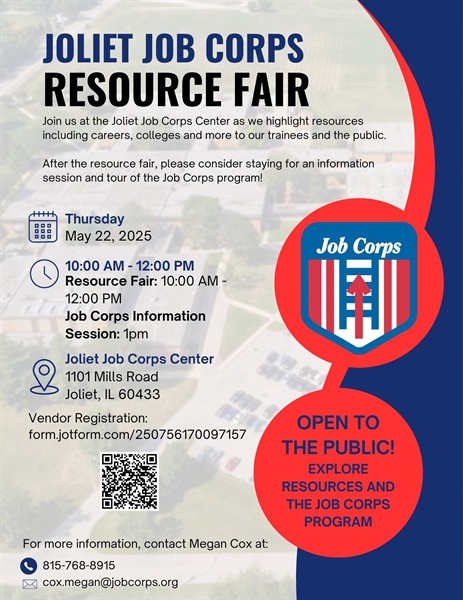 Joliet Job Corps Resource Fair - 1101 Mills Rd, Joliet, IL 60433